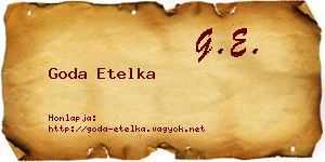 Goda Etelka névjegykártya